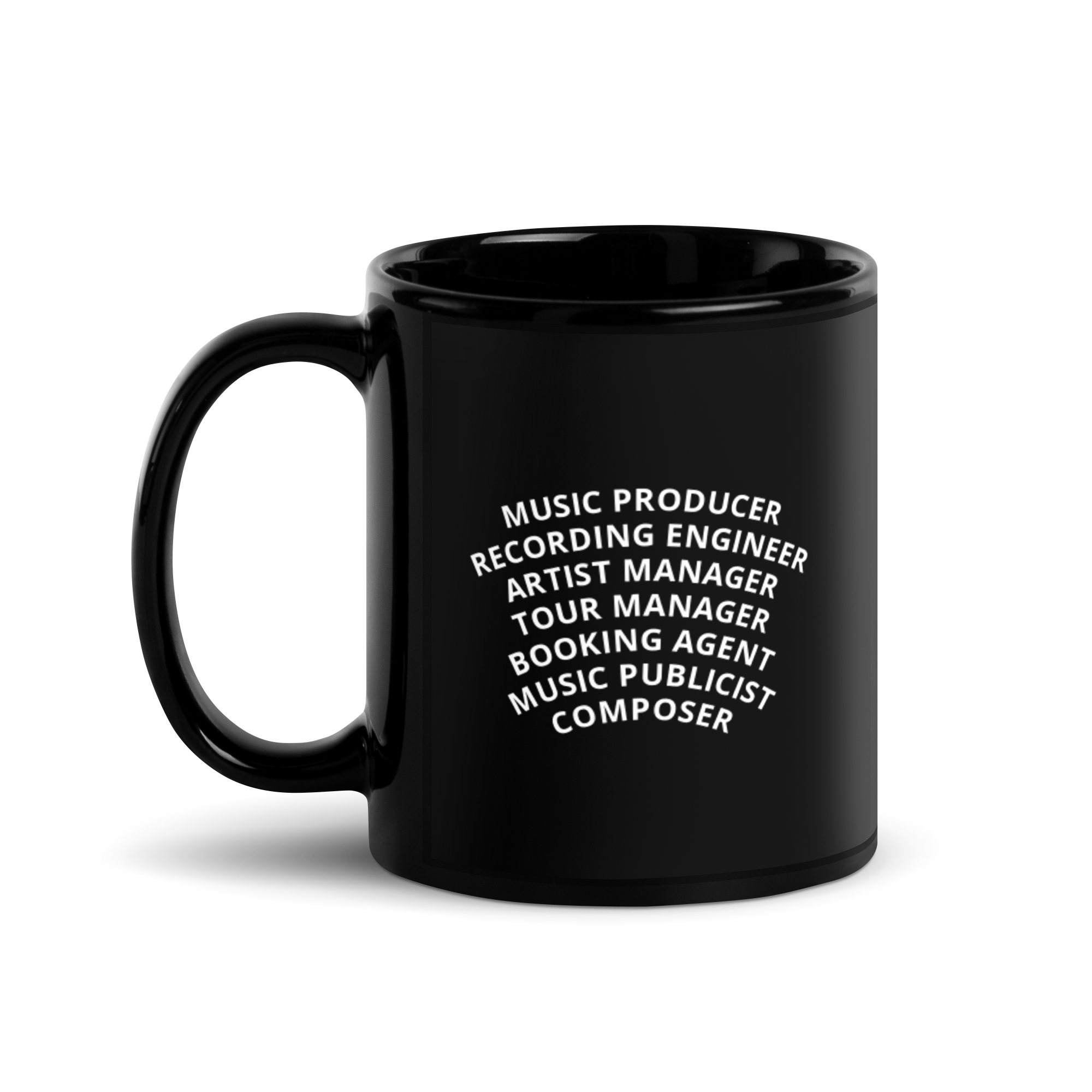 Friends In The Industry Black Glossy Mug