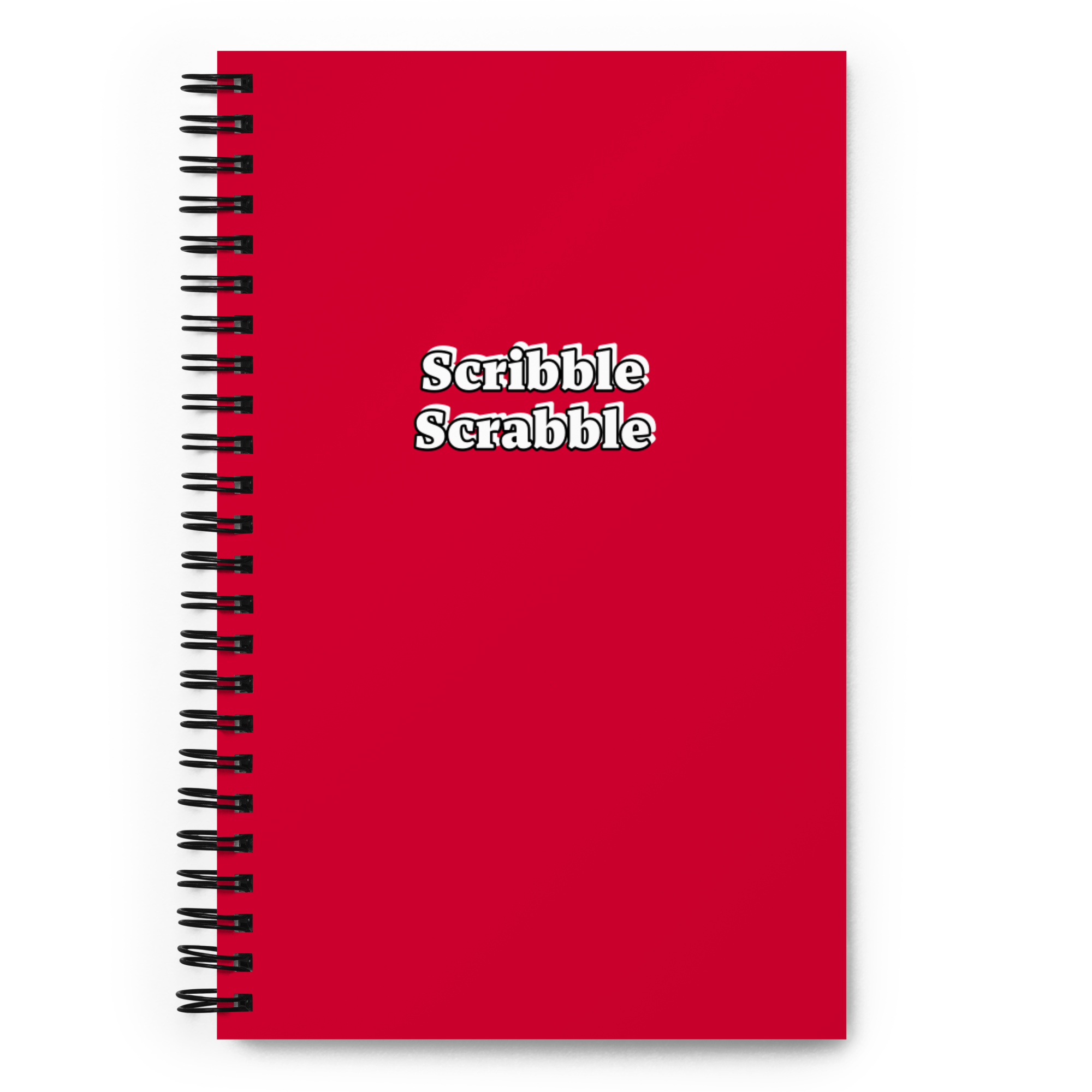 Scribble Scrabble Red Spiral Notebook