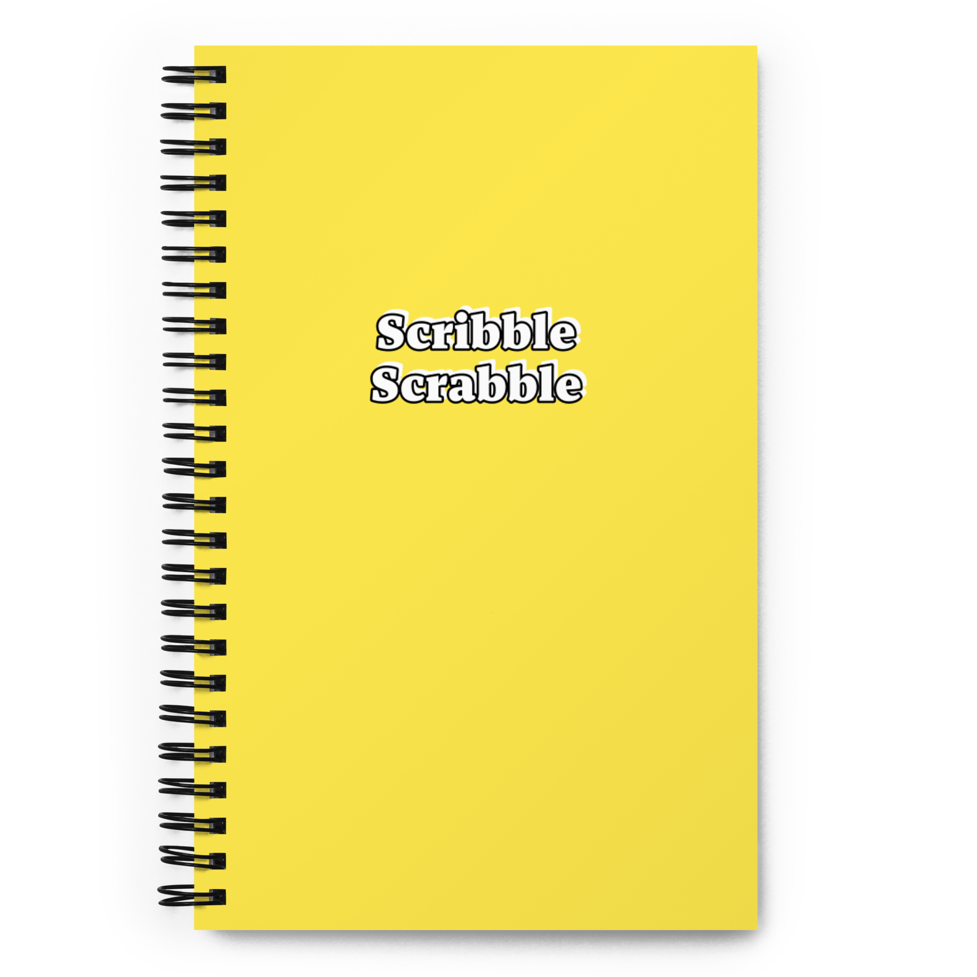 Scribble-Scrabble Yellow Spiral Notebook